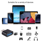 Adaptateur de transmission de données et de charge OTG en plastique USB-C / Type-C mâle vers USB 2.0 femelle