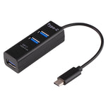 Hub combo 2 en 1 USB 3.1 USB-C / Type-C vers USB 2.0 3 ports + lecteur de carte TF, 3 ports USB + carte TF