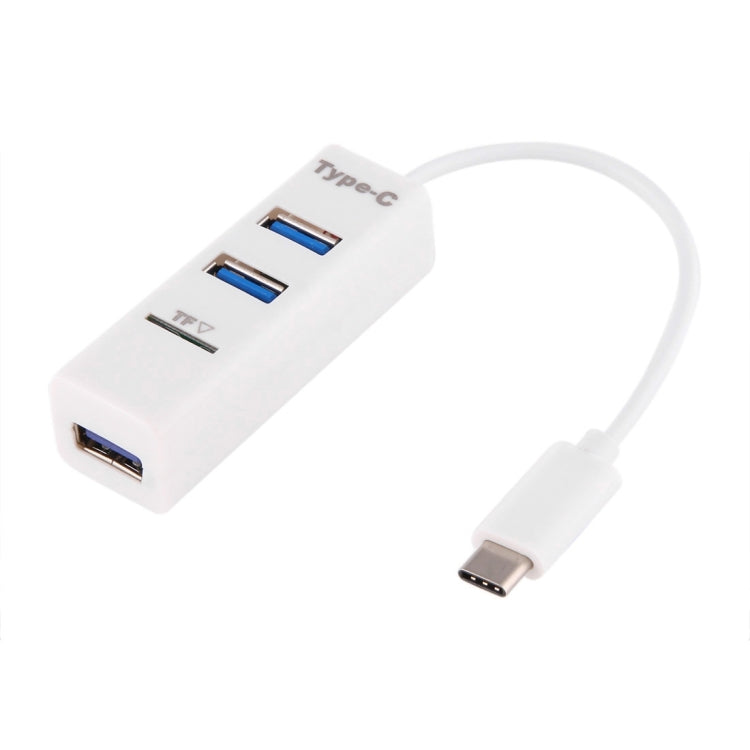 Hub combo 2 en 1 USB 3.1 USB-C / Type-C vers USB 2.0 3 ports + lecteur de carte TF, 3 ports USB + carte TF