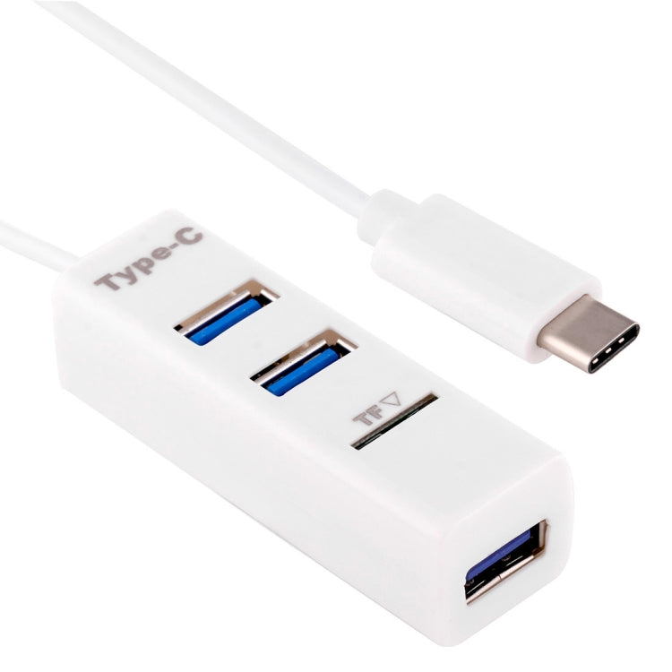 Hub combo 2 en 1 USB 3.1 USB-C / Type-C vers USB 2.0 3 ports + lecteur de carte TF, 3 ports USB + carte TF