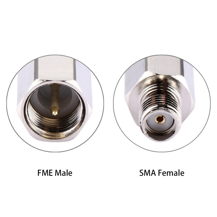 Adaptateur Connecteur FME Mâle vers SMA Femelle, F Mâle vers SMA Femelle
