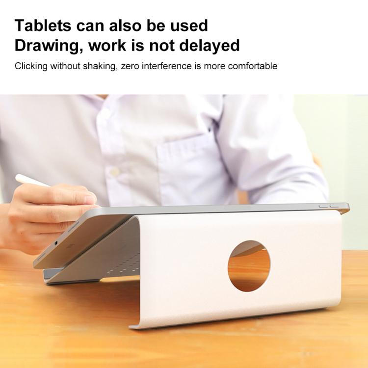 Support de Refroidissement en Aluminium pour Ordinateur Portable, Compatible avec Mac Air, Mac Pro, iPad et Autres Ordinateurs Portables de 11 à 17 Pouces, Support en Aluminium Argent, Support en Aluminium Gris, Support en Aluminium Or