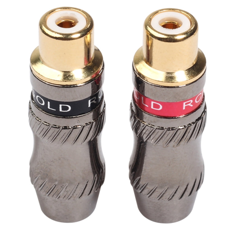 REXLIS TR026-1 2 Pièces Adaptateur Jack Audio RCA Femelle Plaqué Or pour Câble Audio & Vidéo DIY, RCA Femelle