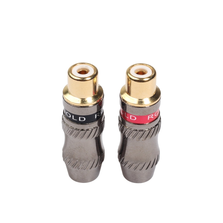 REXLIS TR026-1 2 Pièces Adaptateur Jack Audio RCA Femelle Plaqué Or pour Câble Audio & Vidéo DIY, RCA Femelle