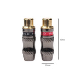 REXLIS TR026-1 2 Pièces Adaptateur Jack Audio RCA Femelle Plaqué Or pour Câble Audio & Vidéo DIY, RCA Femelle