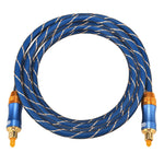 EMK LSYJ-A Câble Audio Optique Numérique Toslink Mâle à Mâle Tête Métallique Plaquée Or 2m OD6.0mm, Longueur : 2m