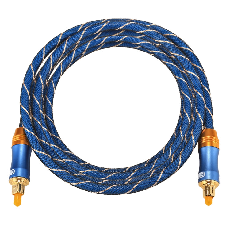 EMK LSYJ-A Câble Audio Optique Numérique Toslink Mâle à Mâle Tête Métallique Plaquée Or 2m OD6.0mm, Longueur : 2m