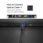 EMK Câble Audio Optique Numérique Toslink Mâle à Mâle 3m OD4.0mm, Longueur : 3m