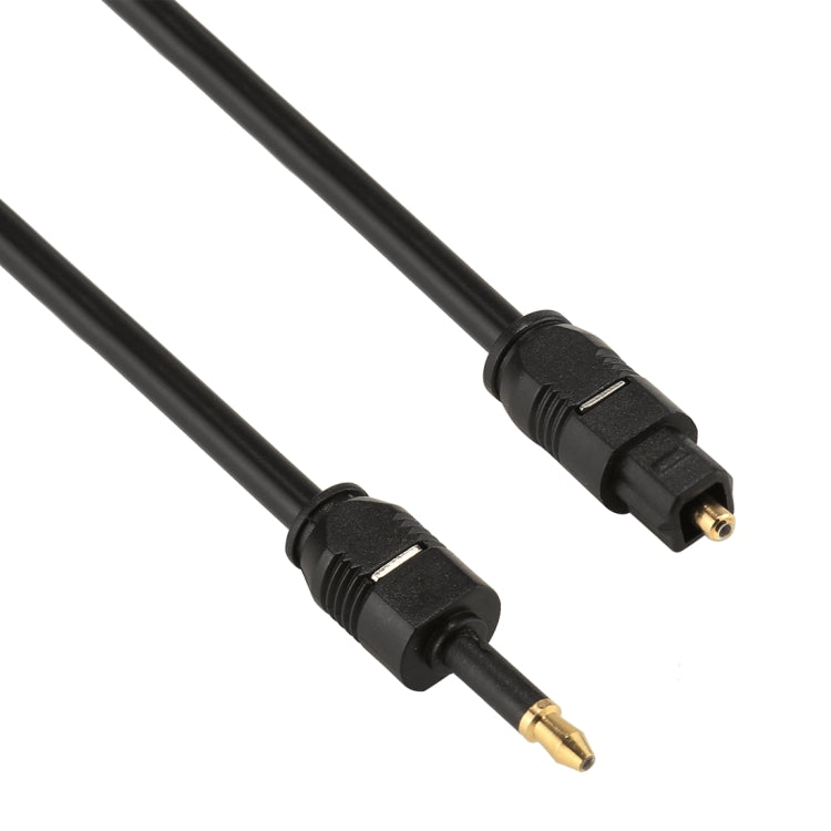 Câble audio optique numérique Toslink mâle à mini Toslink mâle 3,5 mm EMK 1m OD4.0mm, longueur : 1m