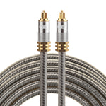 Câble audio optique numérique Toslink mâle à mâle EMK YL-A 3m OD8.0mm avec tête en métal plaquée or, longueur : 3m