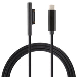 Câble de charge d'alimentation pour ordinateur portable USB-C / Type-C vers 6 broches magnétique mâle pour Microsoft Surface Pro 7 / 6 / 5, longueur du câble : environ 1,5m, pour Microsoft Surface Pro 7 / 6 / 5
