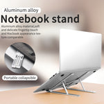 Support d'extension de hauteur pour ordinateur portable en alliage d'aluminium Support pliable pour dissipation de la chaleur, Taille: 24x16.5x5.5cm
