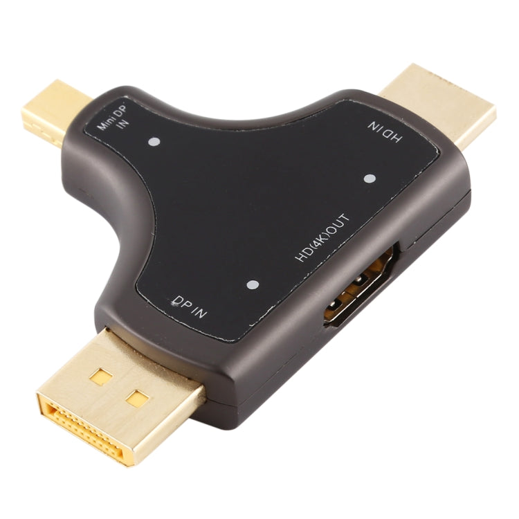 Adaptateur 3 en 1 D62A DisplayPort + Mini DP + HDMI mâle vers HDMI femelle, D62A
