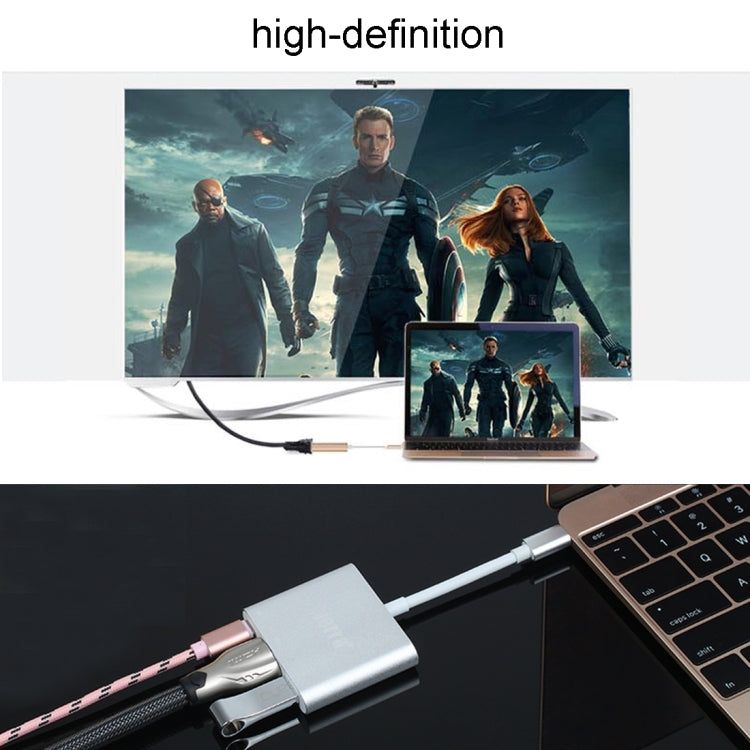 Adaptateur USB-C / Type-C 3.1 Mâle vers USB-C / Type-C 3.1 Femelle & HDMI Femelle & USB 3.0 Femelle, Type-C+USB+HDMI (J), Type-C+USB+HDMI (G), Type-C+USB+HDMI (B), Type-C+USB+HDMI (S)