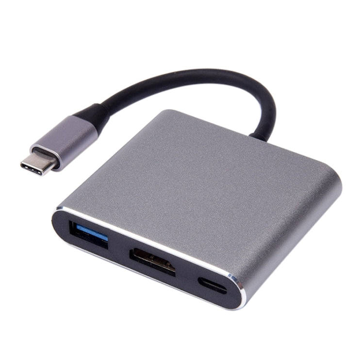 Convertisseur V125 USB-C / Type-C Mâle vers PD + HDMI + USB 3.0 Femelle 3 en 1, 3 en 1