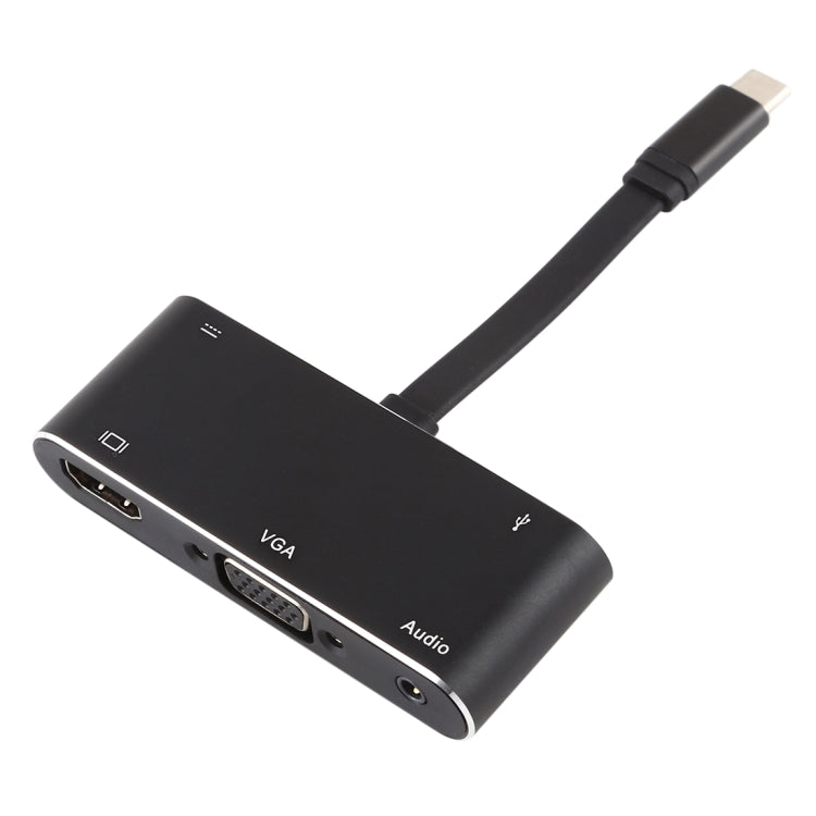 Convertisseur V126 USB-C / Type-C Mâle vers PD + HDMI + VGA + Audio + USB 3.0 Femelle 5 en 1, 5 en 1