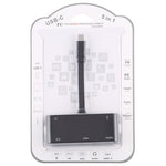 Convertisseur V126 USB-C / Type-C Mâle vers PD + HDMI + VGA + Audio + USB 3.0 Femelle 5 en 1, 5 en 1