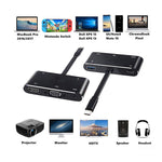 Convertisseur V126 USB-C / Type-C Mâle vers PD + HDMI + VGA + Audio + USB 3.0 Femelle 5 en 1, 5 en 1
