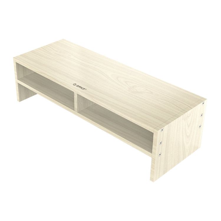 Support d'écran d'ordinateur ORICO MSR-04-WD-BP 2 couches aspect bois avec séparation, Dimensions : 50 x 20 x 13,5 cm, 2 couches avec séparation, Dimensions : 50 x 20 x 13,5 cm