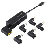 Adaptateur secteur pour ordinateur portable 65W USB-C / Type-C convertisseur vers adaptateur secteur 6 en 1