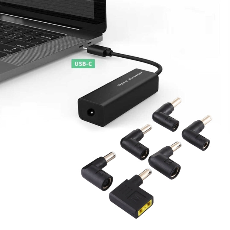Adaptateur secteur pour ordinateur portable 65W USB-C / Type-C convertisseur vers adaptateur secteur 6 en 1