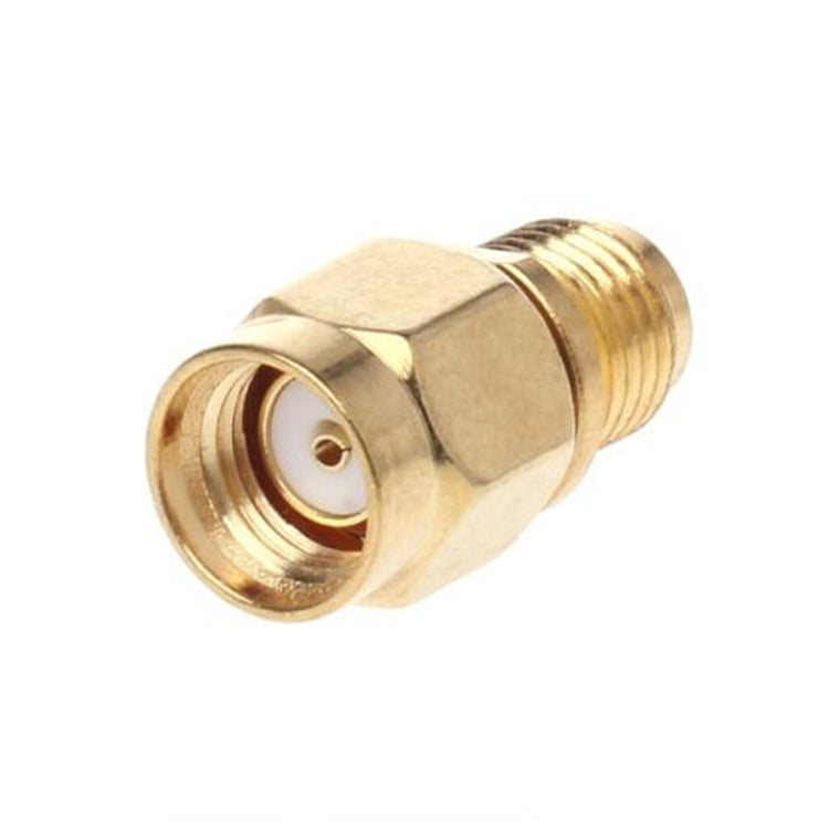Adaptateur droit RP-SMA mâle plaqué or vers SMA femelle, RP-SMA mâle droit vers SMA femelle