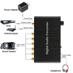 Décodeur audio numérique 2 canaux avec convertisseur optique Toslink SPDIF coaxial pour home cinéma / PS4 / PS3 / XBOX360, support du contrôle du volume, AC-3, DTS