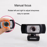 Aoni C33 Beauté FHD 1080P IPTV WebCam Caméra d'ordinateur pour téléconférence, enseignement, diffusion en direct avec microphone, Plug and Play sans pilote, C33