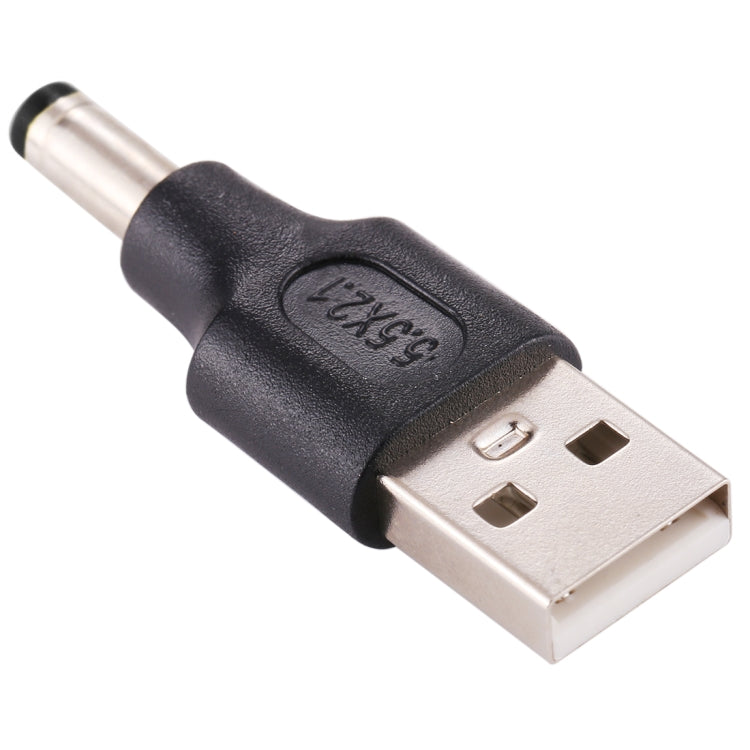 10 pièces connecteur d'alimentation DC mâle 5,5 x 2,1 mm vers USB 2.0 mâle, 5,5 x 2,1 mm