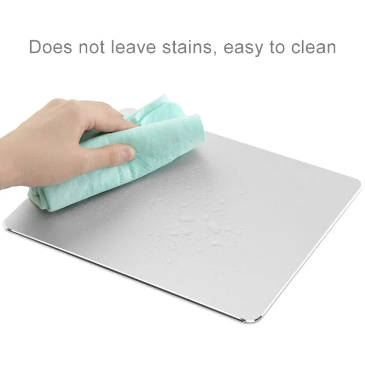 Tapis de souris antidérapant double face en alliage d'aluminium, taille : S, taille : S