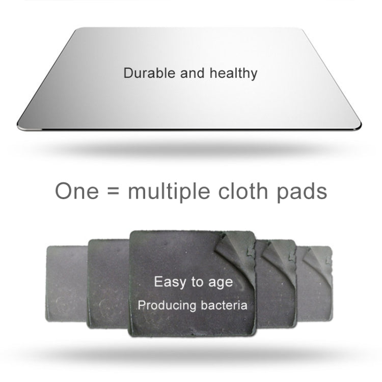 Tapis de souris de bureau double face antidérapant en alliage d'aluminium, taille : M, taille : M