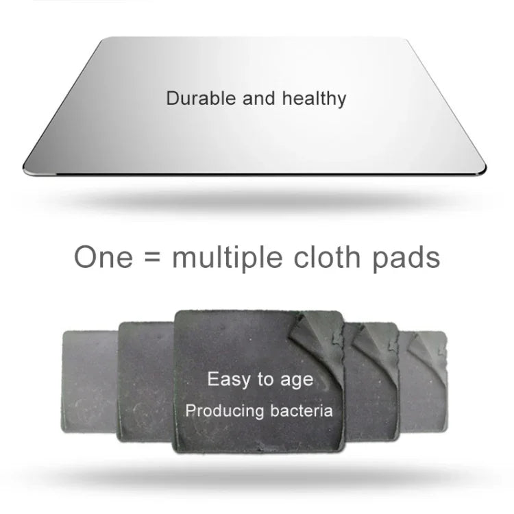 Tapis de souris double face antidérapant en alliage d'aluminium, taille : L, taille : L