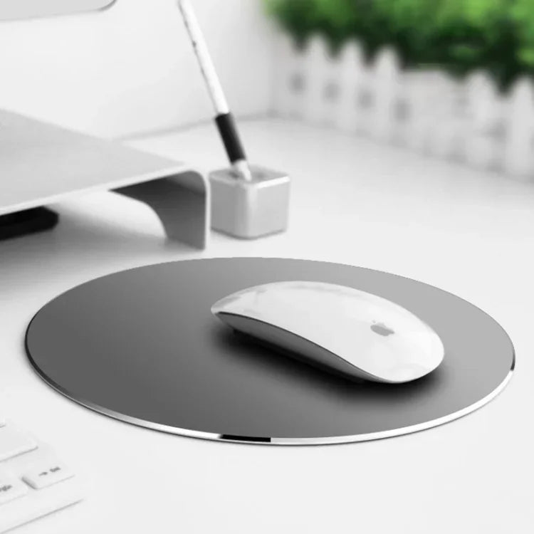 Circle Shape Aluminum Alloy Double-sided Non-slip Mat Desk Mouse Pad, Circle Shape