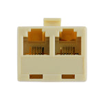 Câble d'extension pour téléphone de bureau à double port RJ11, adaptateur connecteur, 2 RJ11 femelle vers RJ11 mâle