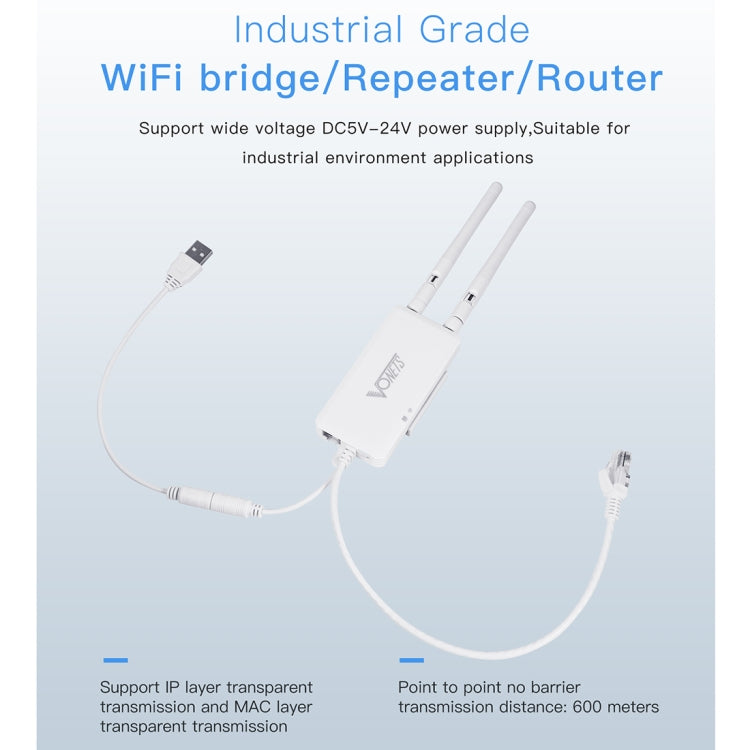 Pont sans fil mini VONETS VAP11S 2,4G répéteur WiFi 300Mbps avec 2 antennes, VAP11S