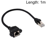 Câble d'extension à verrouillage par vis pour panneau réseau CAT6E RJ45 femelle vers mâle, longueur : 1 m