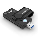 Lecteur de carte multifonction ROCKETEK CR310 USB 3.0 + carte TF + carte SD + carte SIM + carte à puce, USB 3.0
