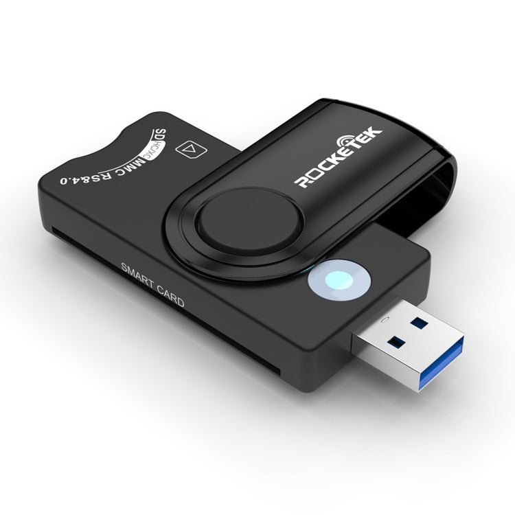 Lecteur de carte multifonction ROCKETEK CR310 USB 3.0 + carte TF + carte SD + carte SIM + carte à puce, USB 3.0