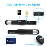 Lecteur de carte multifonction ROCKETEK CR310 USB 3.0 + carte TF + carte SD + carte SIM + carte à puce, USB 3.0