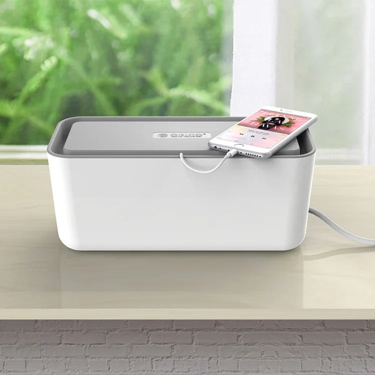 ORICO CMB-18 Boîte de rangement pour multiprise, design séparé en ABS, avec support pour téléphone/tablette, pour bureau, salon, bureau et chambre, CMB-18