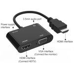 Adaptateur Onten 5165HV HDMI vers HDMI + VGA, 5165HV