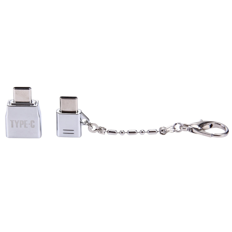 Adaptateur métallique micro USB femelle vers USB-C / Type-C mâle + USB 2.0 femelle vers USB-C / Type-C mâle