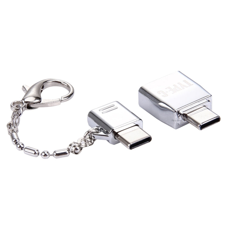 Adaptateur métallique micro USB femelle vers USB-C / Type-C mâle + USB 2.0 femelle vers USB-C / Type-C mâle