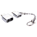 Adaptateur métallique micro USB femelle vers USB-C / Type-C mâle + USB 2.0 femelle vers USB-C / Type-C mâle