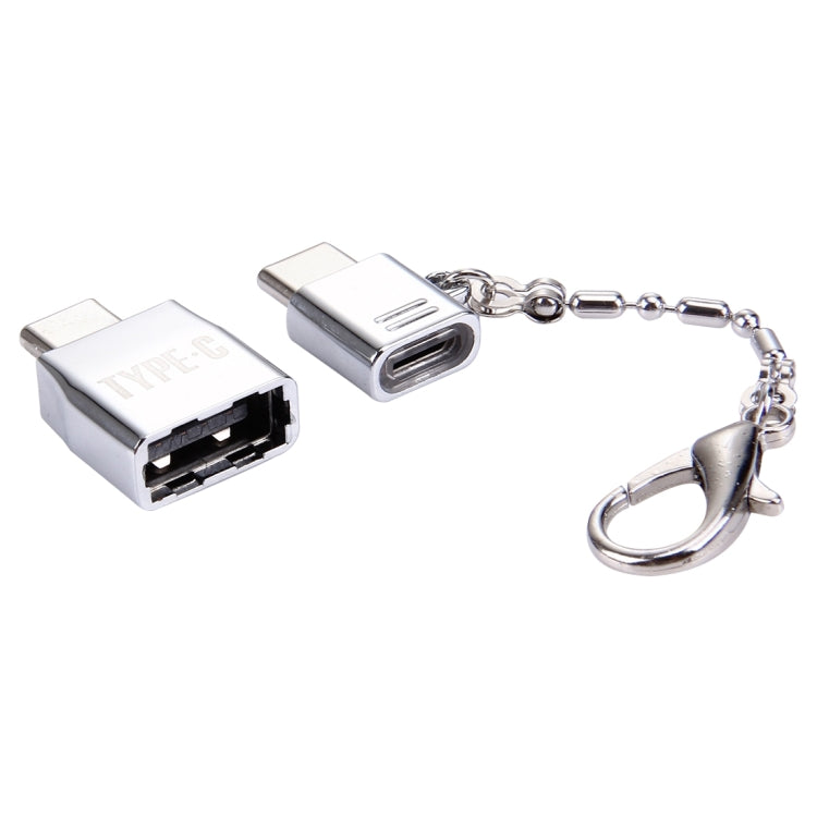 Adaptateur métallique micro USB femelle vers USB-C / Type-C mâle + USB 2.0 femelle vers USB-C / Type-C mâle