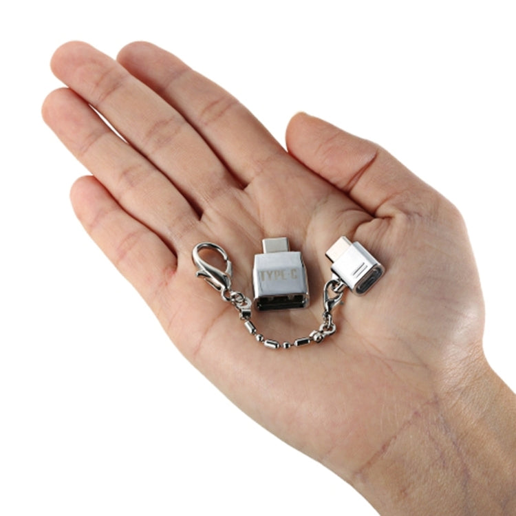 Adaptateur métallique micro USB femelle vers USB-C / Type-C mâle + USB 2.0 femelle vers USB-C / Type-C mâle
