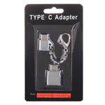 Adaptateur métallique micro USB femelle vers USB-C / Type-C mâle + USB 2.0 femelle vers USB-C / Type-C mâle