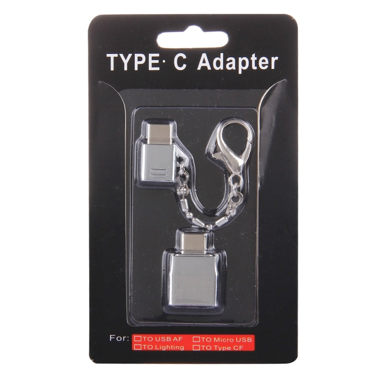 Adaptateur métallique micro USB femelle vers USB-C / Type-C mâle + USB 2.0 femelle vers USB-C / Type-C mâle
