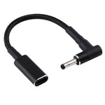 Câble tressé en nylon adaptateur PD 100W 18,5-20V 4,0 x 1,35 mm coudé vers USB-C / Type-C