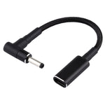 Câble tressé en nylon adaptateur PD 100W 18,5-20V 4,0 x 1,35 mm coudé vers USB-C / Type-C